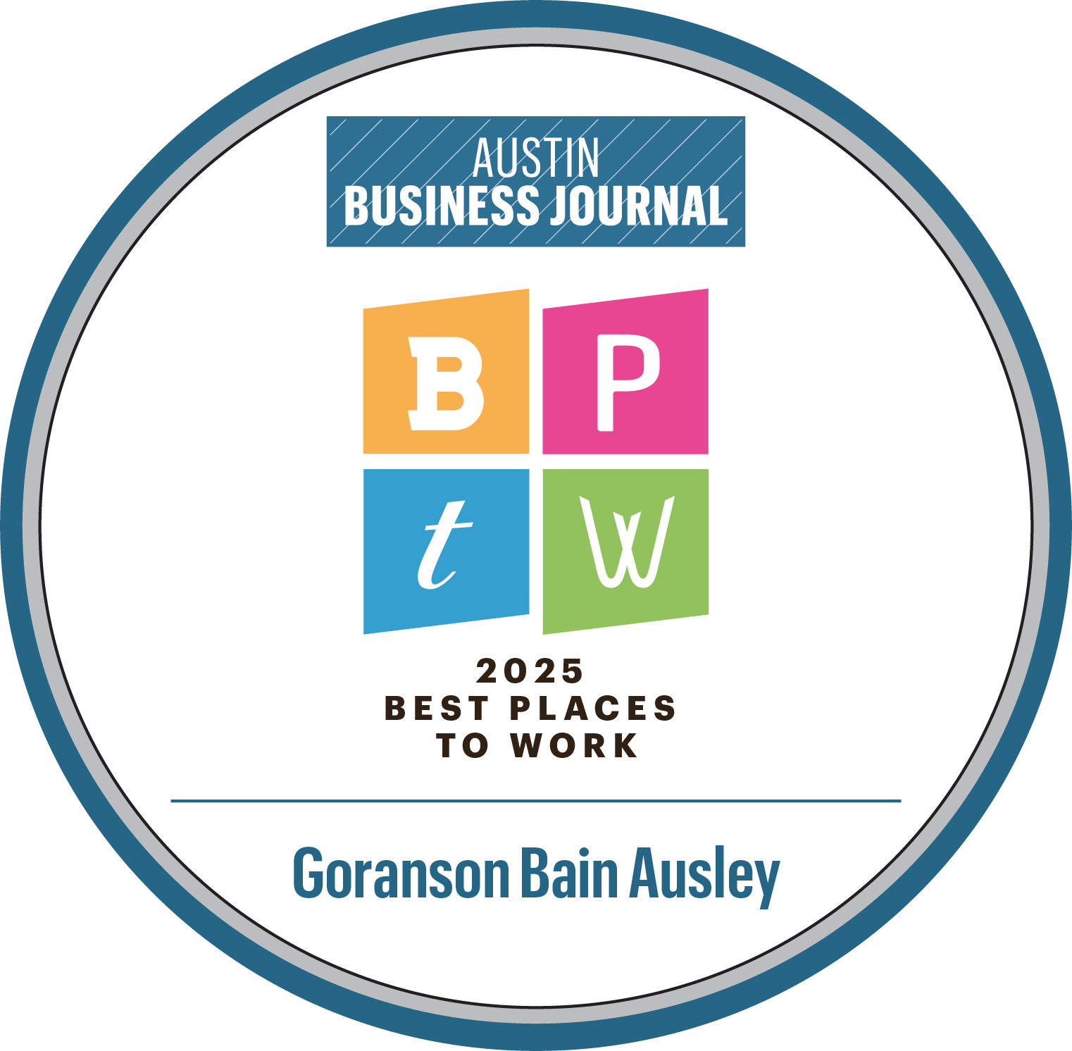 austin business journal best places to work 2025 logo